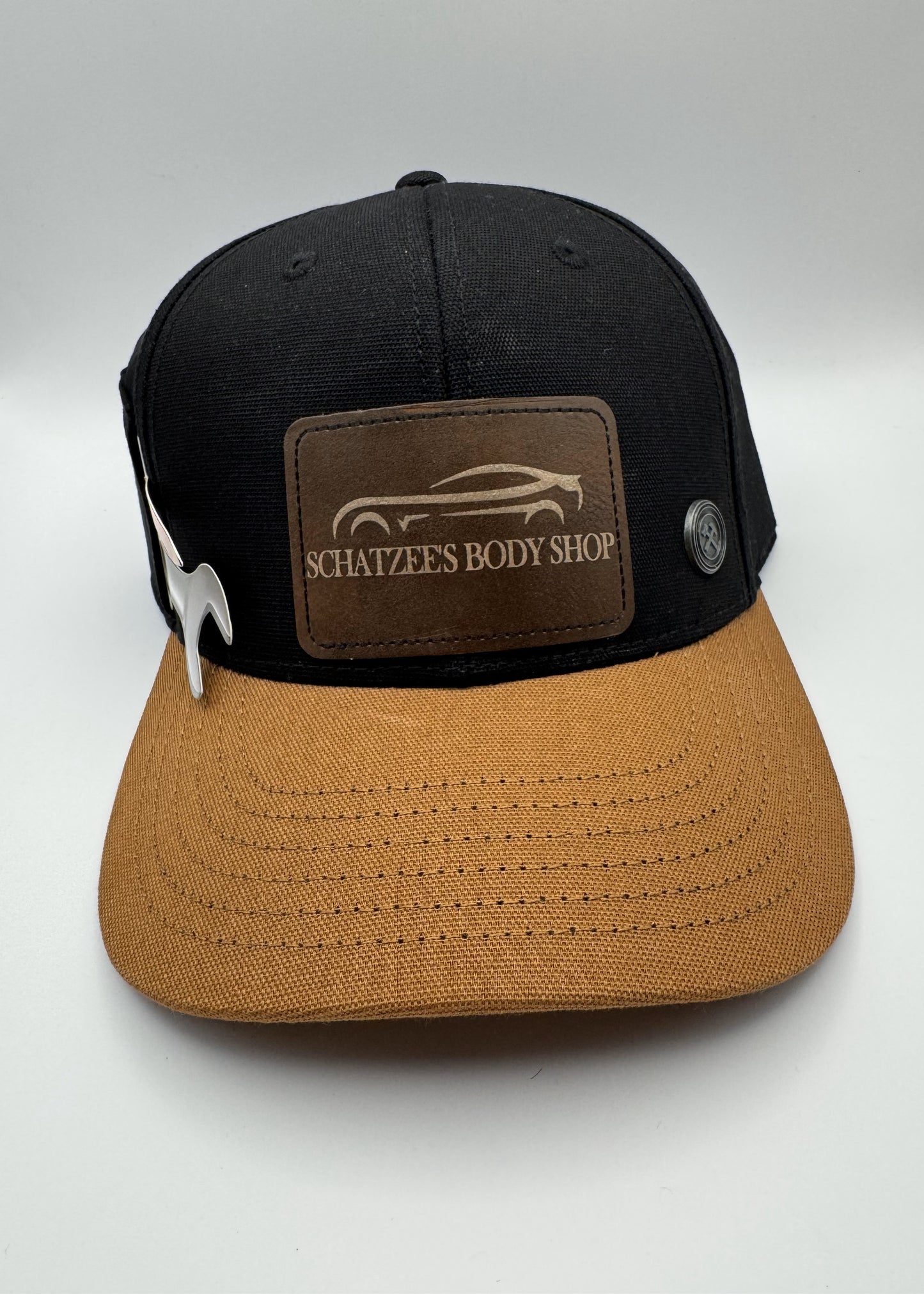 Personalized Leatherette patch on FlexFit Baseball Cap