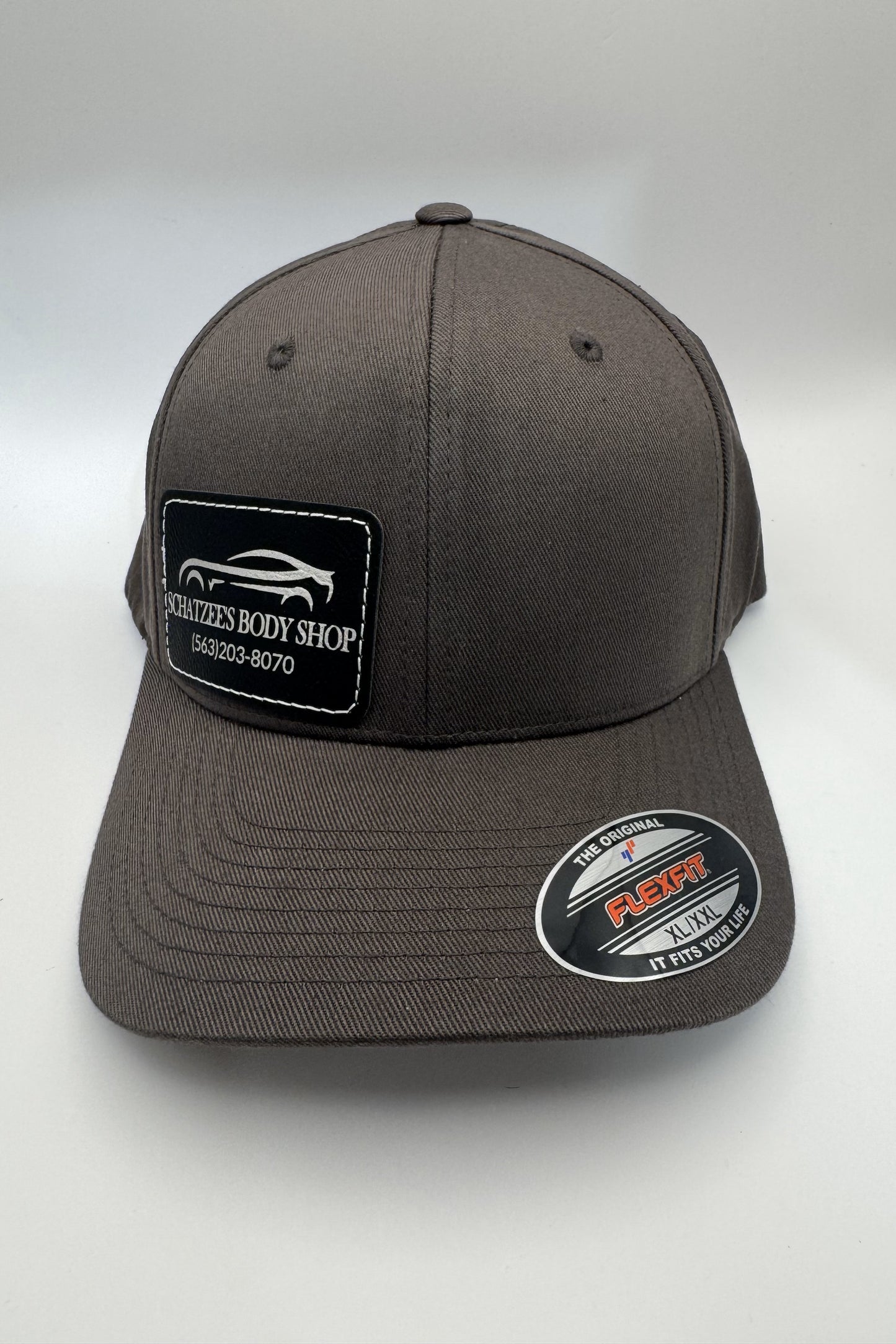 Personalized Leatherette patch on FlexFit Baseball Cap