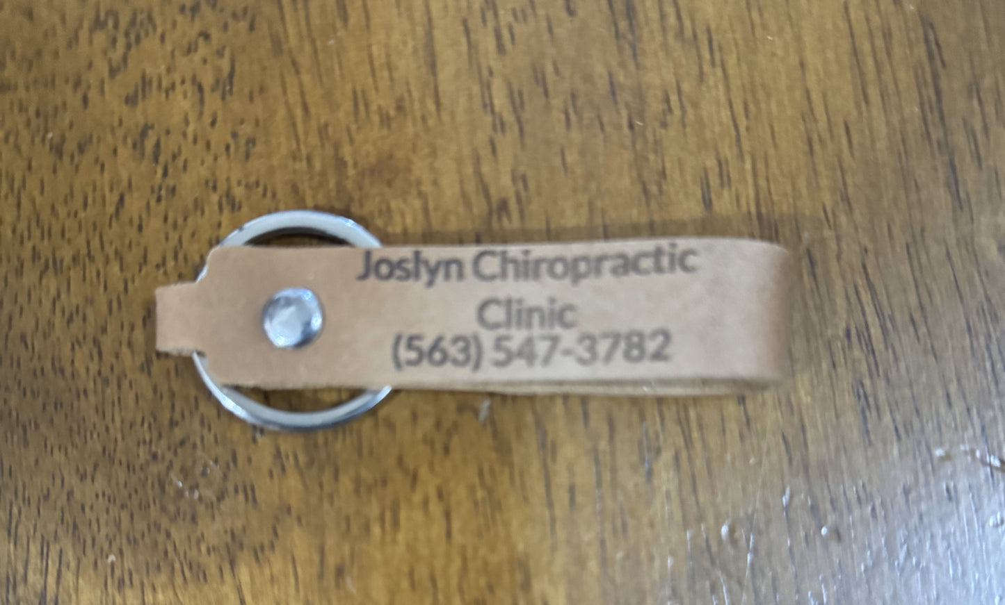 Brown Leather Keychain