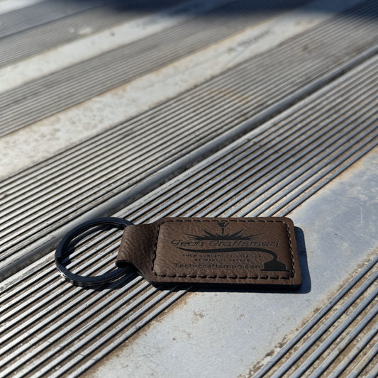 Leatherette Rectangle Keychain