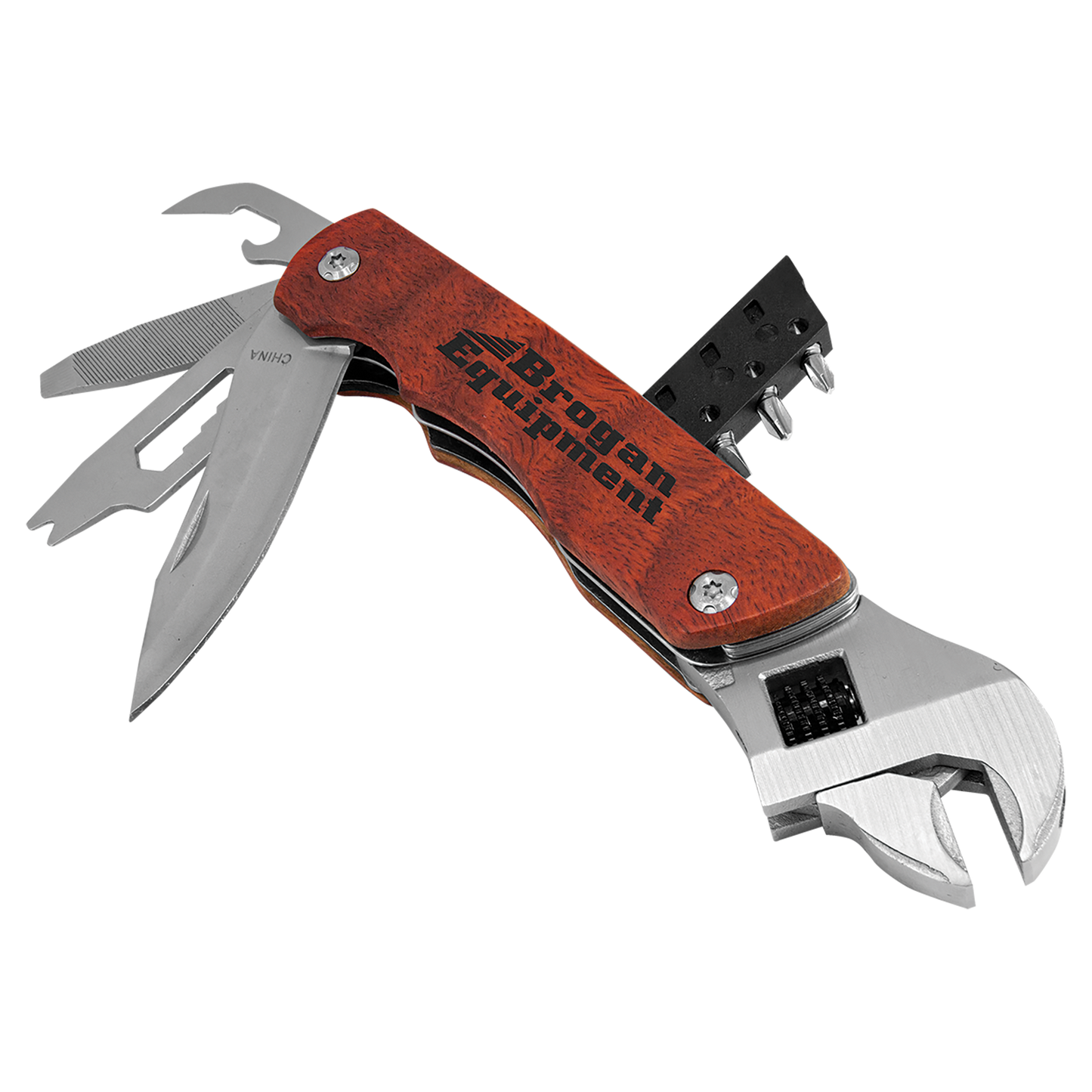 Wrench Multi-Tool with Wood Handle/Bag