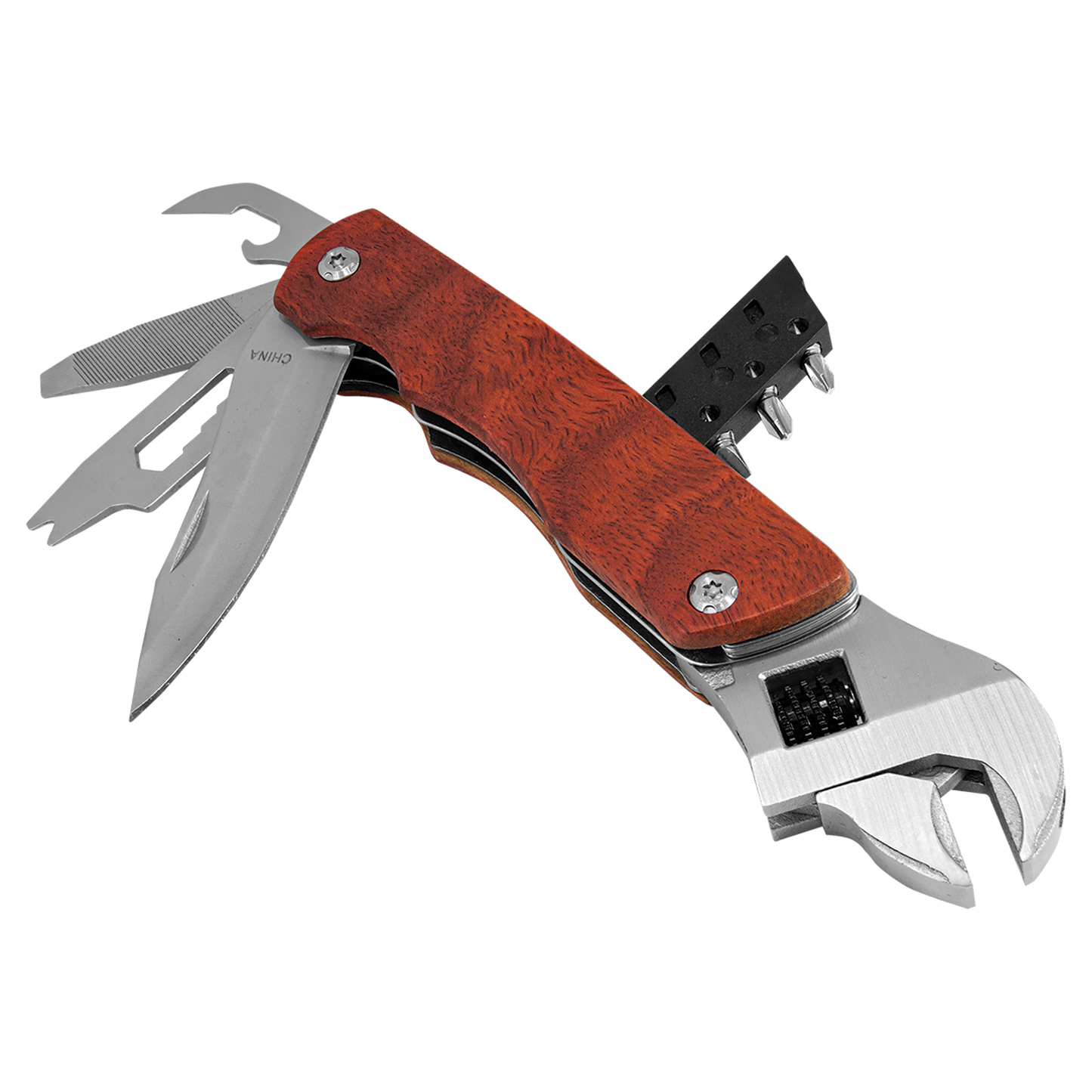 Wrench Multi-Tool with Wood Handle/Bag