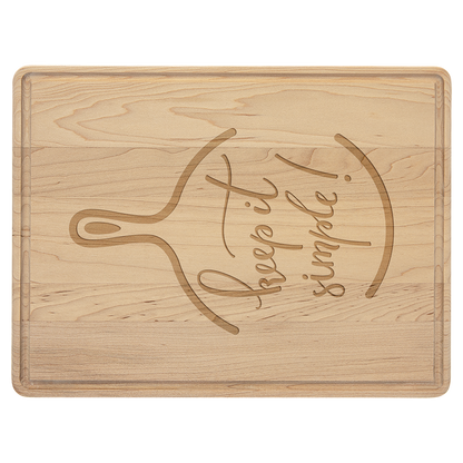 11 1/2" x 8 3/4" Maple Cutting Board with Drip Ring