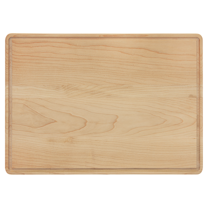 13 3/4" x 9 3/4" Maple Cutting Board with Drip Ring