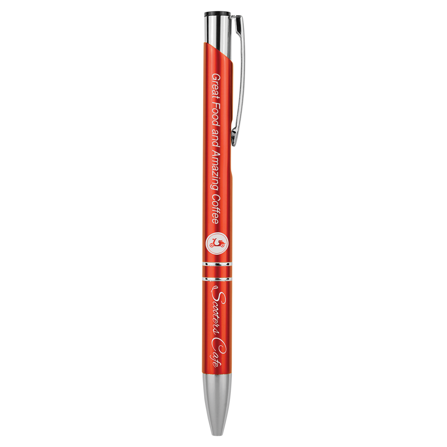 Silver Trim Laserable Pen