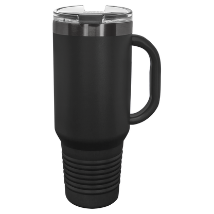 Polar Camel 40 oz. ION-Plated Travel Mug with Handle, Straw Included