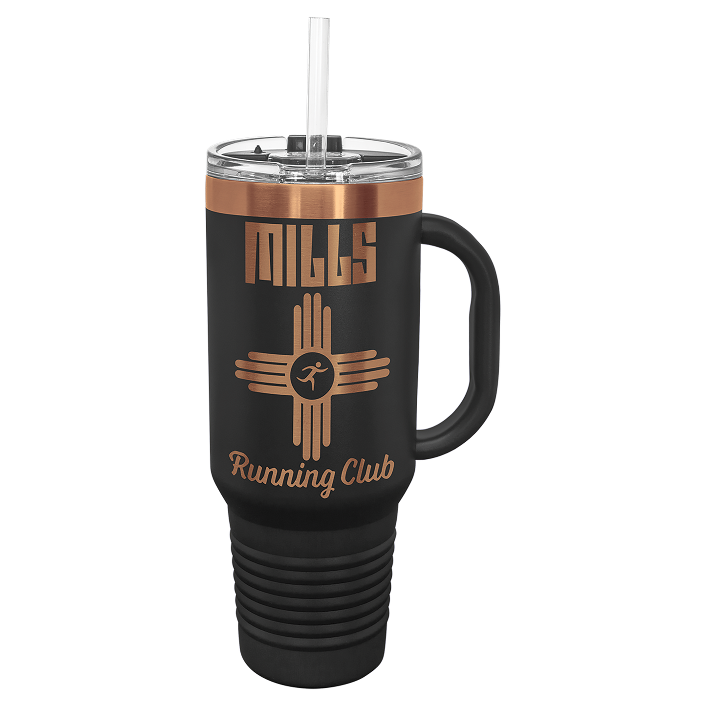 Polar Camel 40 oz. ION-Plated Travel Mug with Handle, Straw Included