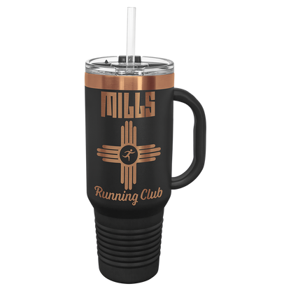 Polar Camel 40 oz. ION-Plated Travel Mug with Handle, Straw Included