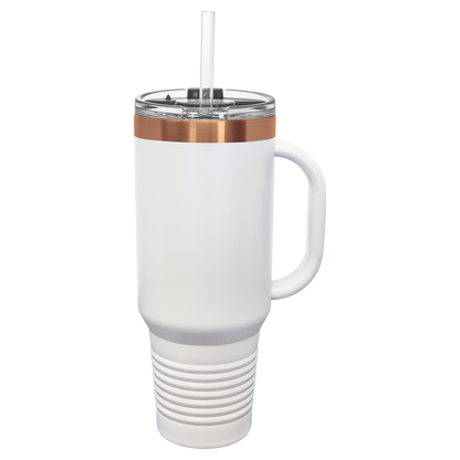 Polar Camel 40 oz. ION-Plated Travel Mug with Handle, Straw Included