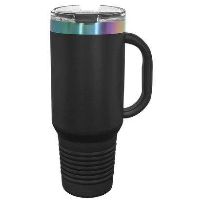 Polar Camel 40 oz. ION-Plated Travel Mug with Handle, Straw Included