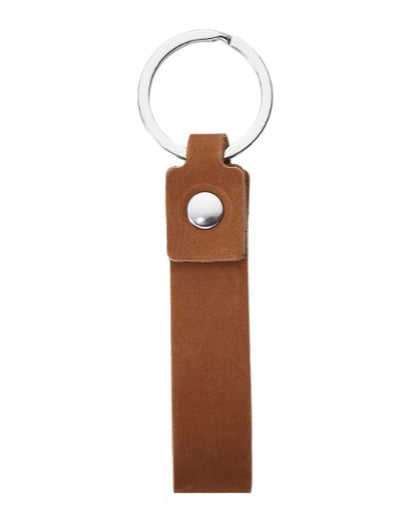 Brown Leather Keychain